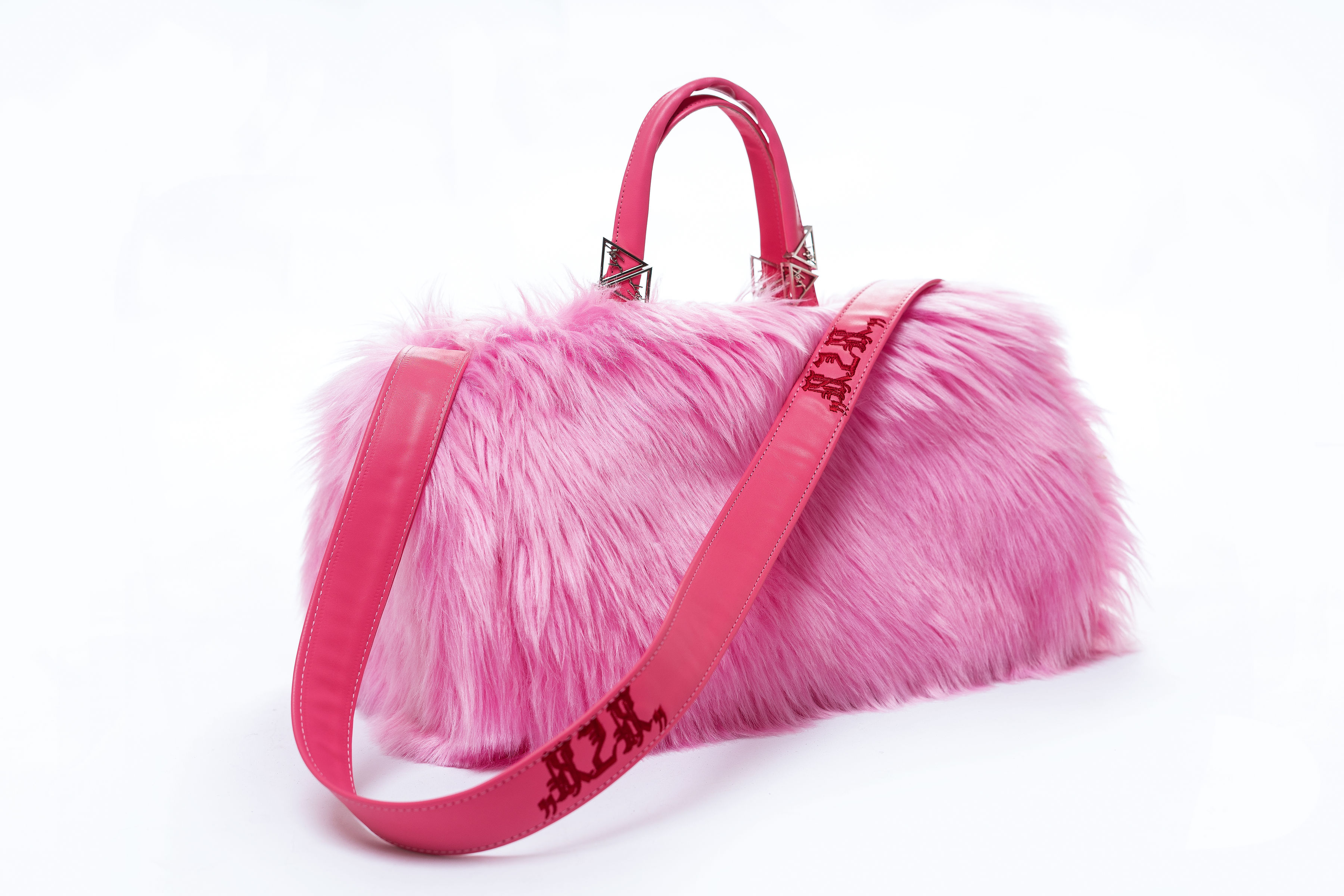 バッグ 1xblue pink fur bag Women's x2x Duffle Handbag - Pink - Vonne X2X